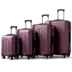 Vertical Striped Four In One Suitcase (Option: Purple)