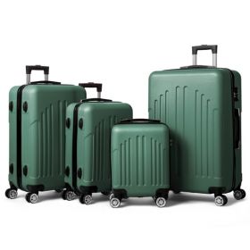 Vertical Stripe Four In One Suitcase (Option: Green)