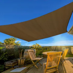 16'X20' Mocha HDPE Sunshade Sail (Option: Defaulttitle)