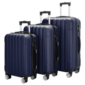 Vertical 3-in-1 Spinner Wheel With Handle Trolley Case 20in 24in 28in ABS Aluminum Alloy Trolley Classic Color - Navy Blue (Option: Navy blue)